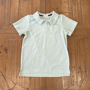 Minnow seafoam Terrycloth polo shirt